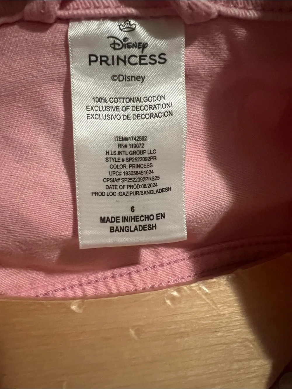 Disney Pink 'Princess' Denim Jacket